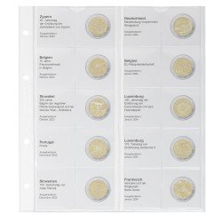 Lindner 1118-39 Hojas monedas conmemorativas 2 Euros Chipre 2023 - Francia 2024 Lindner 1118-39 Hojas monedas conmemorativas 2 Euros Chipre 2023 - Francia 2024