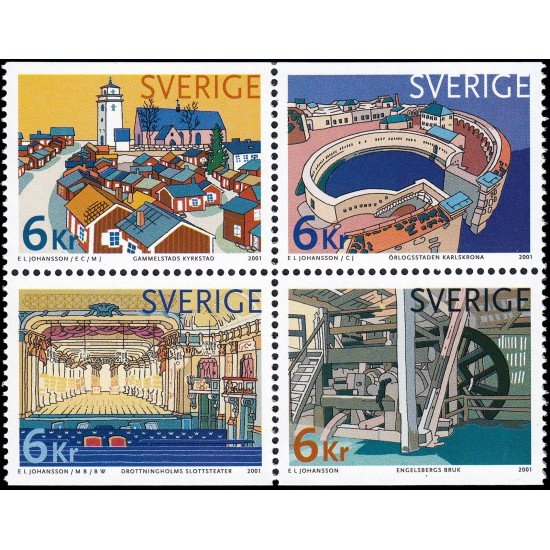 Suecia Sweden 2197/00 2001 Patrimonio Mundial MNH