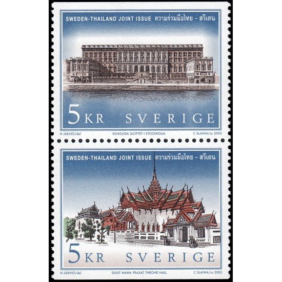 Suecia Sweden 2294/95 2002 Palacios reales Emisión conjunta con Tailandia MNH