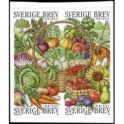 Suecia Sweden 2345/48 2003 Flora Frutoas y legumbres de jardín Autoadhesivos