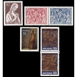 Suecia Sweden 905/10 1975 Navidad Arte sacro sueco MNH Suecia Sweden 905/10 1975 Navidad Arte sacro sueco MNH