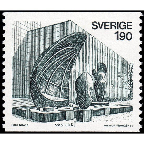 Suecia Sweden 916 1976 Escultura Cueva de los vientos de Eric Grate MNH