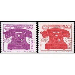 Suecia Sweden 919/20 1976 Centenario del teléfono, inventado por Alexander Graham Bell MNH