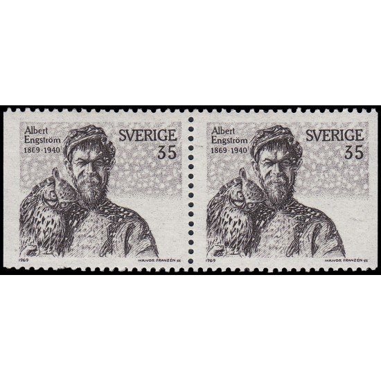 Suecia Sweden 617b 1969 Centenario del nacimiento del pintor y escritor Albert Engstrom MNH