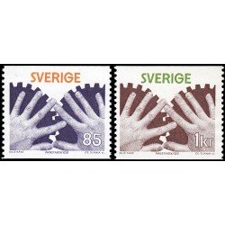 Suecia Sweden 944/45 1976 Protección en el trabajo MNH