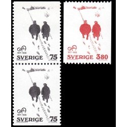 Suecia Sweden 962a/63 1977 Centenario del caricaturista Oskar Andersson MNH