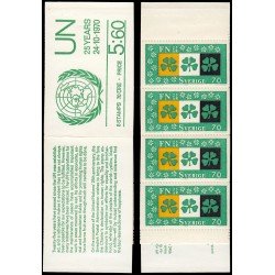 Suecia Sweden C672a 1970 25 aniv. de la ONU Carnet MNH Suecia Sweden C672a 1970 25 aniv. de la ONU Carnet MNH
