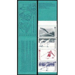 Suecia Sweden C815 1974 Deportes de invierno con esquís Carnet MNH