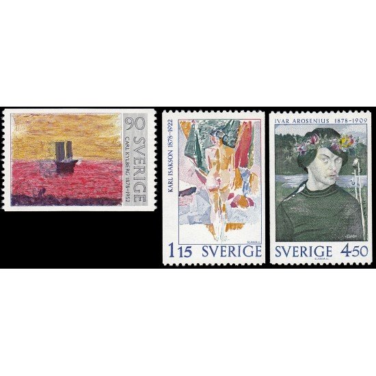 Suecia Sweden 1016/18 1978 Centenario del nacimiento de los artistas Carl Kylberg, Karl Isakson, Ivar Arosenius MNH Suecia Sweden 1016/18 1978 Centenario del nacimiento de los artistas Carl Kylberg, Karl Isakson, Ivar Arosenius MNH