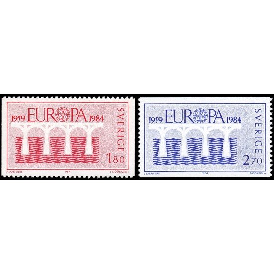 Suecia Sweden 1252/53 1984 Europa 25 aniv. de la C.E.P.T. MNH Suecia Sweden 1252/53 1984 Europa 25 aniv. de la C.E.P.T. MNH