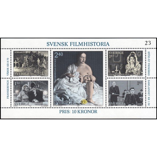 Suecia Sweden HB 9 1981 Historia del cine sueco MNH