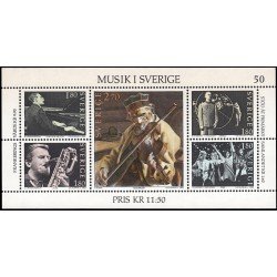 Suecia Sweden HB 11 1983 Música en Suecia MNH Suecia Sweden HB 11 1983 Música en Suecia MNH
