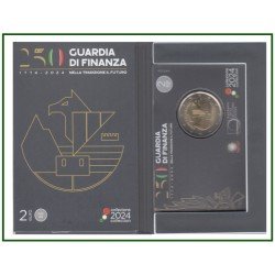 Italia 2024 2 € euros conmemorativos Cartera Oficial Guardia di Finanza