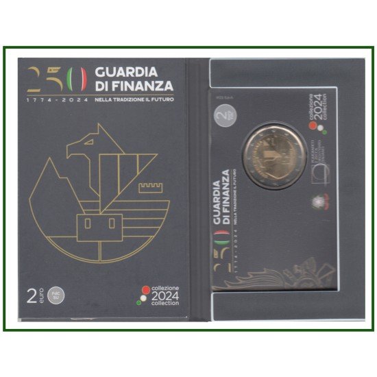 Italia 2024 2 € euros conmemorativos Cartera Oficial Guardia di Finanza Italia 2024 2 € euros conmemorativos Cartera Oficial Guardia di Finanza