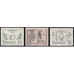 Suecia Sweden 643/45 1969 Galardonados con el premio Nobel MNH Suecia Sweden 643/45 1969 Galardonados con el premio Nobel MNH