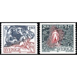 Suecia Sweden 1123/24 1981 Europa Folklore MNH