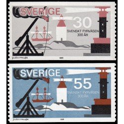 Suecia Sweden 641/42 1969 300 aniv. del sevicio de faros MNH Suecia Sweden 641/42 1969 300 aniv. del sevicio de faros MNH