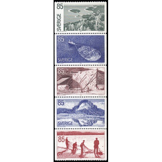 Suecia Sweden 927/31 1976 Provincia de Angermanland MNH