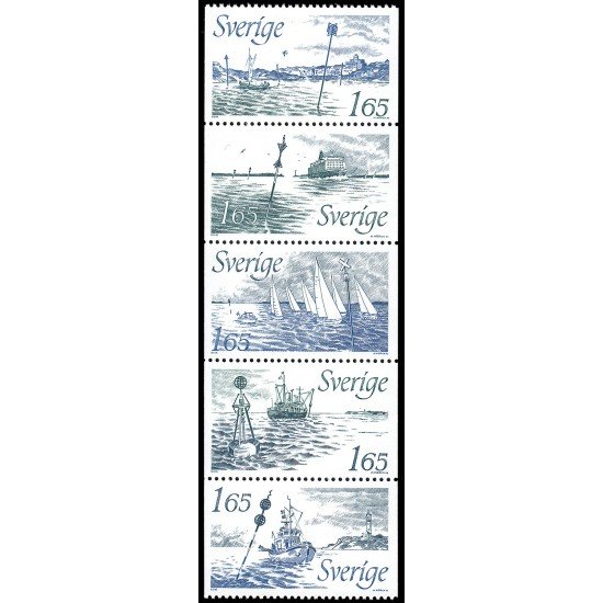 Suecia Sweden 1178/82 1982 Nuevas señales de balizamiento marítimo MNH