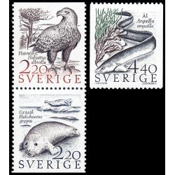 Suecia Sweden 1455/57 1988 Fauna costera MNH Suecia Sweden 1455/57 1988 Fauna costera MNH