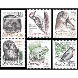 Suecia Sweden 1502/07 1989 Animales amenazados en el medio ambiente MNH Suecia Sweden 1502/07 1989 Animales amenazados en el medio ambiente MNH