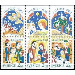 Suecia Sweden 1496/01 1988 Navidad El evangelio según San Lucas MNH Suecia Sweden 1496/01 1988 Navidad El evangelio según San Lucas MNH
