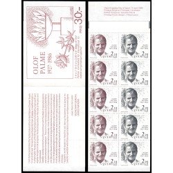 Suecia Sweden C1366 1986 Homenaje a Olof Palme Carnet MNH Suecia Sweden C1366 1986 Homenaje a Olof Palme Carnet MNH
