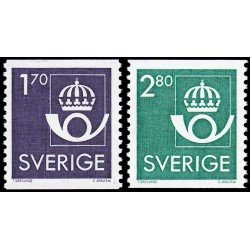 Suecia Sweden 1361/62 1986 Emblema postal MNH Suecia Sweden 1361/62 1986 Emblema postal MNH