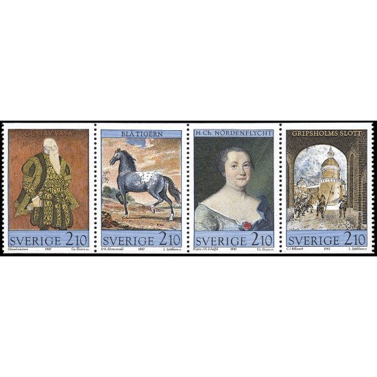 Suecia Sweden 1428/31 1987 450 aniv. del Castillo de Gripsholm MNH Suecia Sweden 1428/31 1987 450 aniv. del Castillo de Gripsholm MNH