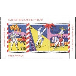 Suecia Sweden HB 15 1987 200 aniv. de circo en Suecia MNH Suecia Sweden HB 15 1987 200 aniv. de circo en Suecia MNH