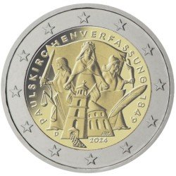 Alemania 2024 2 € euros conmemorativos Paulskirche ( 5 cecas )