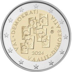 Finlandia 2024 2 € euros conmemorativos Elecciones y Democracia 