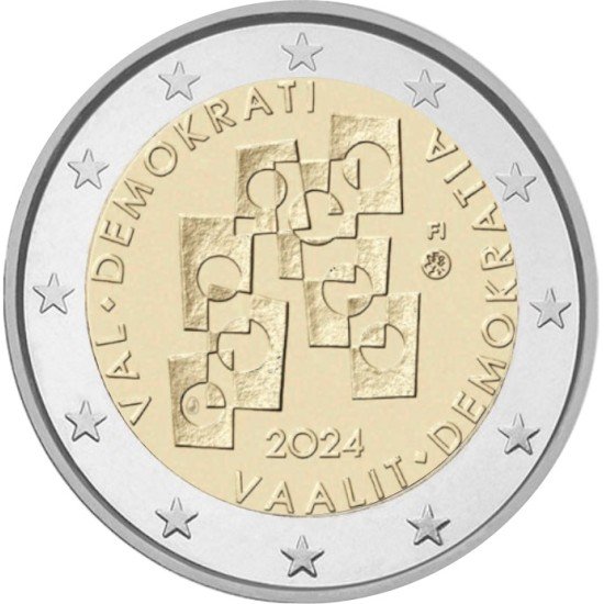 Finlandia 2024 2 € euros conmemorativos Elecciones y Democracia Finlandia 2024 2 € euros conmemorativos Elecciones y Democracia