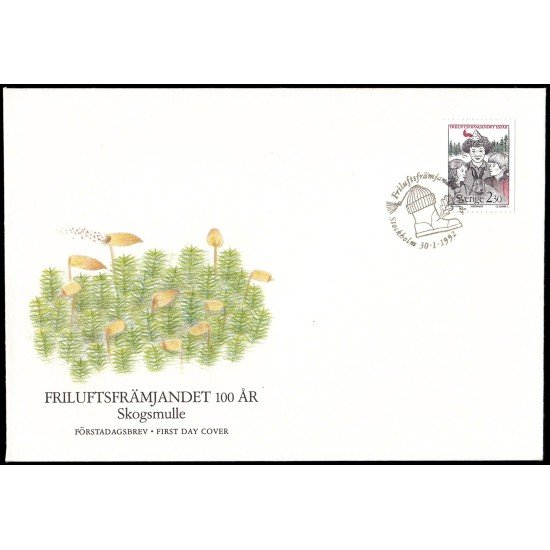 Suecia Sweden SPD FDC 1690 1992 centenario de la Asociación de la vida al aire Sobre primer día 