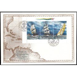 Suecia Sweden  SPD FDC HB22 1992 500 aniv. del descubrimiento de América Sobre primer día
