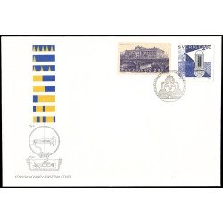 Suecia Sweden SPD FDC 1718/19 1992 Centenario de la Oficina nacional de Patentes, Registro Parlamento sueco sede de la 88 conferencia de la Unión Parlamentaria internacional Sobre primer día
