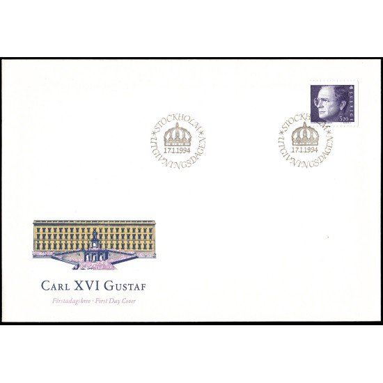 Suecia Sweden SPD FDC 1785 1994 Rey Carlos Gustavo XVI Sobre primer día Suecia Sweden SPD FDC 1785 1994 Rey Carlos Gustavo XVI Sobre primer día