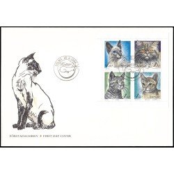 Suecia Sweden SPD FDC 1800/03 1994 Gatos de raza Sobre primer día