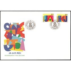 Suecia Sweden SPD FDC 1834/35 1994 Referéndum para la adhesión al Mercado Común Sobre primer día