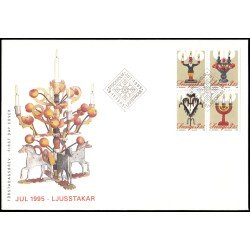 Suecia Sweden SPD FDC 1895/98 1995 Navidad Candelabros Sobre primer día