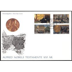 Suecia Sweden SPD FDC 1899/02 1995 Centenario del testamento de Alfred Nobel Sobre primer día