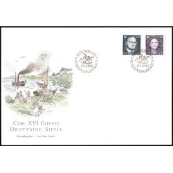 Suecia Sweden SPD FDC 1903/04 1996 Rey Carlos Gustavo XVI y Reina Silvia Sobre primer día