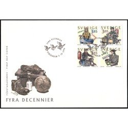 Suecia Sweden SPD FDC 1946/49 1996 Día del sello Jóvenes de 4 décadas Sobre primer día