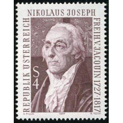 FL3/S Österreich Austria  Nº 1369  1977 250º Aniv. del botánico Nikolaus Joseph von Jacquin Lujo