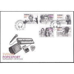 Suecia Sweden  SPD FDC 3008/12 2015 Personalidades de la música pop sueca Sobre primer día