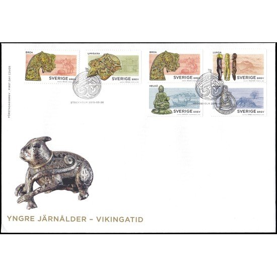 Suecia Sweden  SPD FDC 3015/19 2015 Arqueología, la época de los vikingos Sobre primer día
