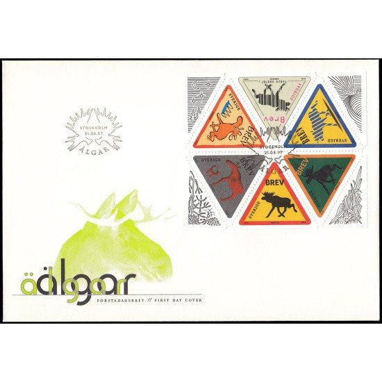 Suecia Sweden SPD FDC 1992/97 1997 Sellos con mensajes Sobre primer día