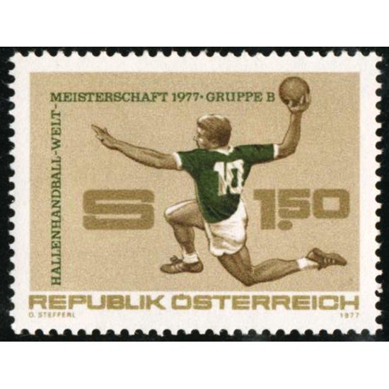 DEP1/S Österreich Austria  Nº 1371  1977 Campeonato del mundo de balonmano Lujo