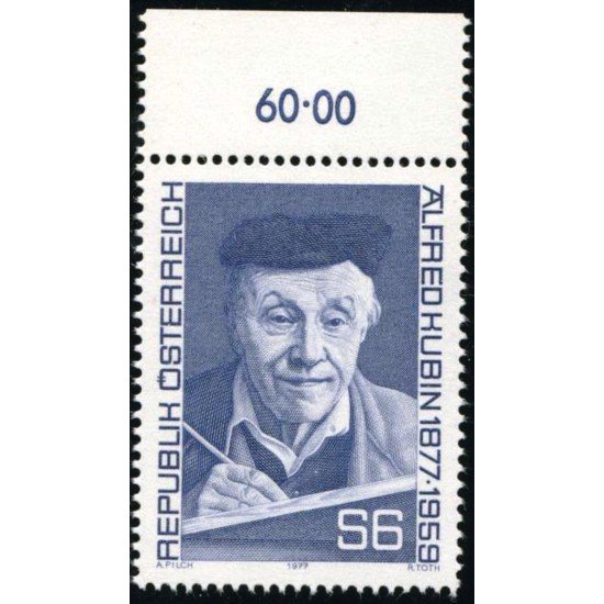 PI2/VAR3 Österreich Austria Nº 1372 1977 Cent. del pintor Alfred Kubin Lujo PI2/VAR3 Österreich Austria Nº 1372 1977 Cent. del pintor Alfred Kubin Lujo