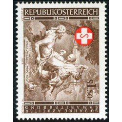 PI2 Österreich Austria  Nº 1386  1977 50º Aniv. de la Fed. de los Trabajadores Samaritanos Lujo